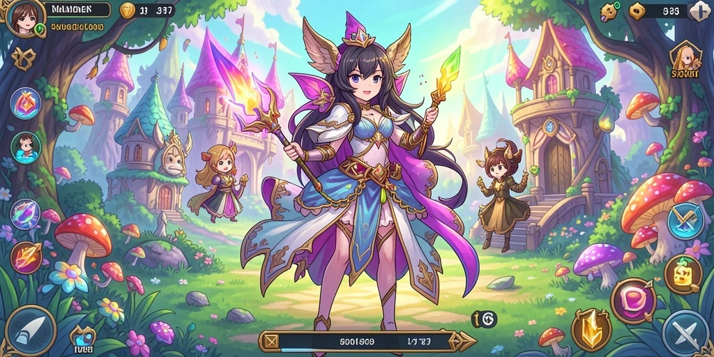 Tampilan awal game yang menarik dan penuh warna.