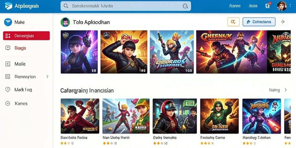 Tampilan awal aplikasi JKTGAME yang menarik dan user-friendly.
