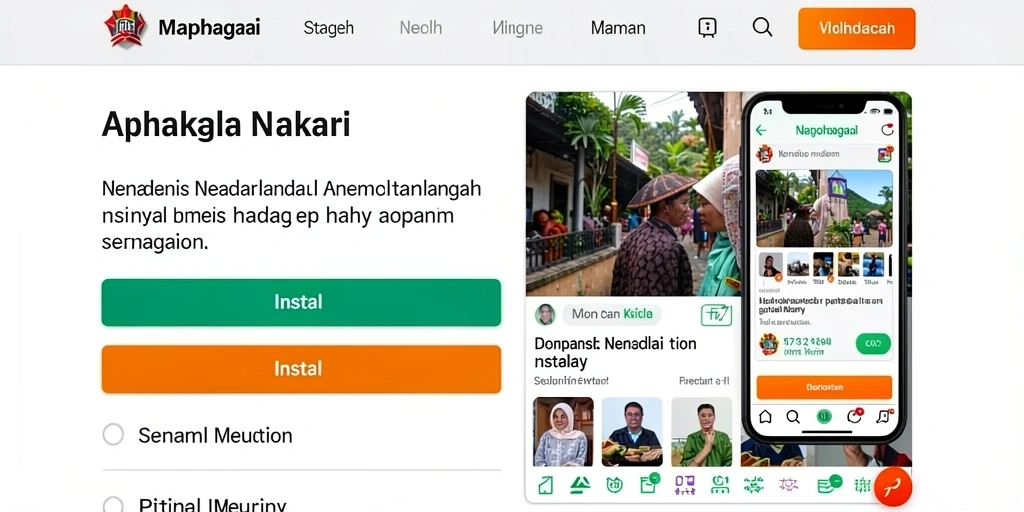 Tangkapan layar menunjukkan antarmuka utama yang menarik.