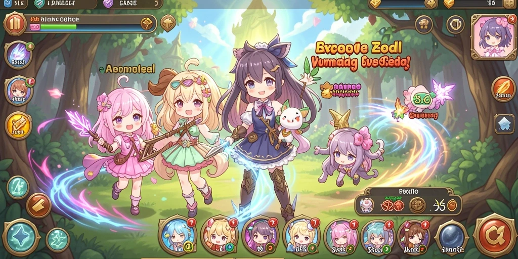 Tampilan awal game yang menawan dan intuitif.