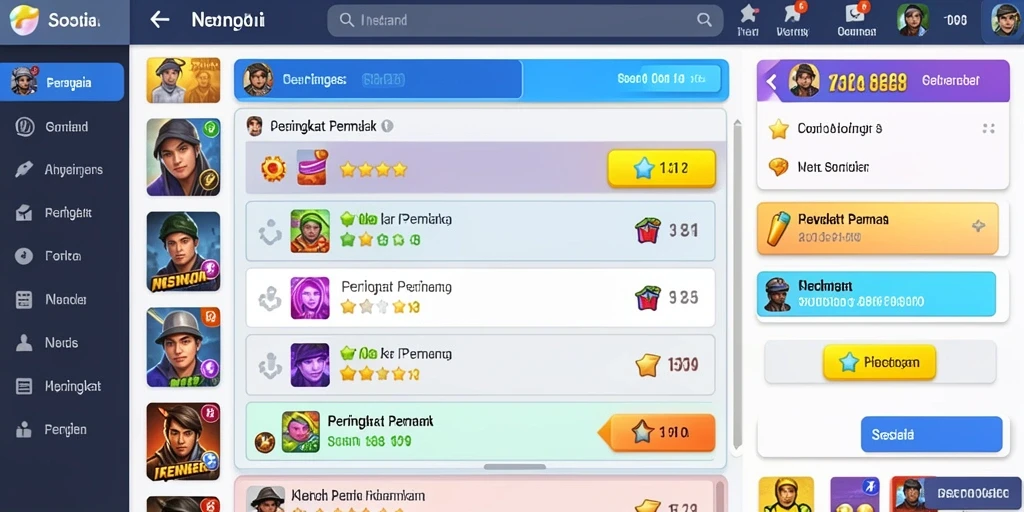 Screenshot menunjukkan karakter utama di medan pertempuran.